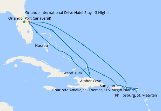 Cruise Itinerary Map