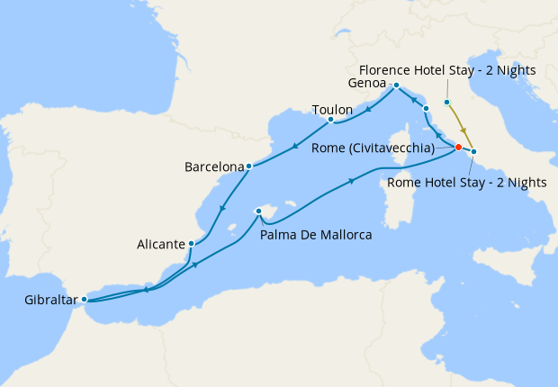 Cruise Itinerary Map
