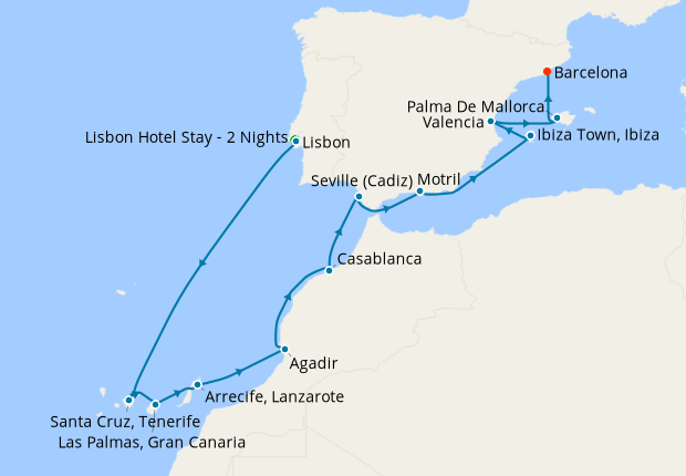 Cruise Itinerary Map