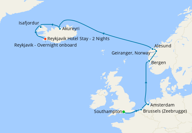 Cruise Itinerary Map