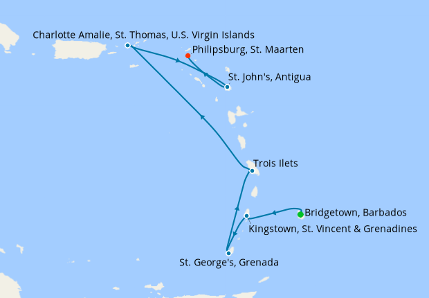 Cruise Itinerary Map