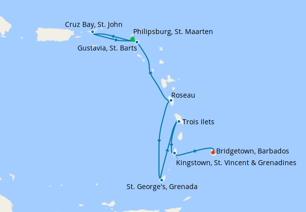 Cruise Itinerary Map