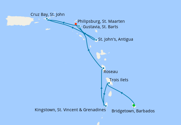 Cruise Itinerary Map