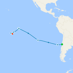 Chile to French Polynesia from Valparaiso to Papeete (Tahiti)