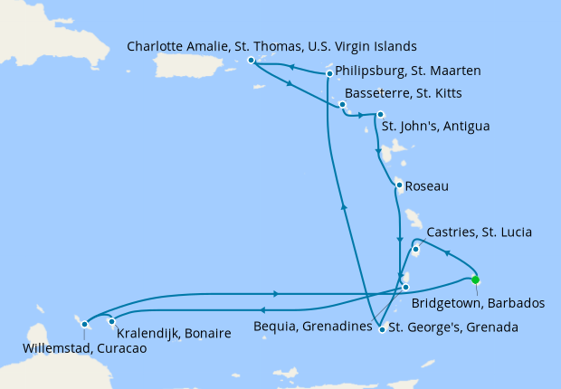 Cruise Itinerary Map