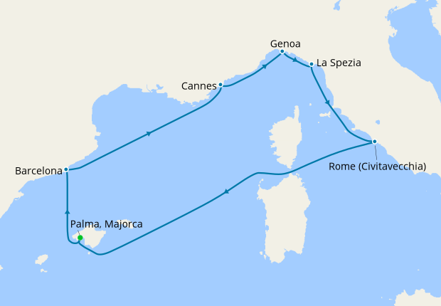 Cruise Itinerary Map