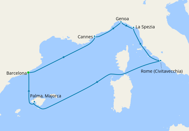 Cruise Itinerary Map