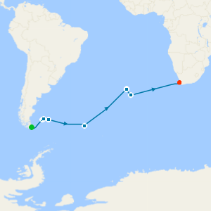Atlantic Eastbound from Puerto Williams