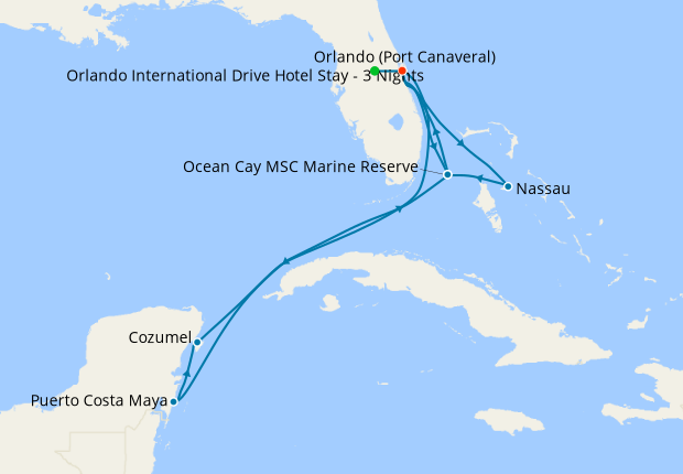 Cruise Itinerary Map