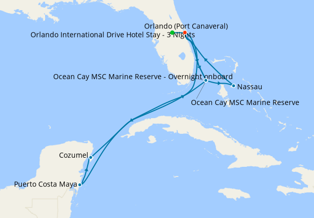 Cruise Itinerary Map
