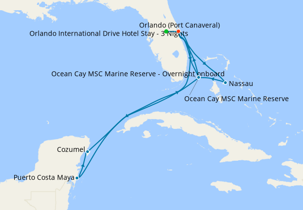 Cruise Itinerary Map