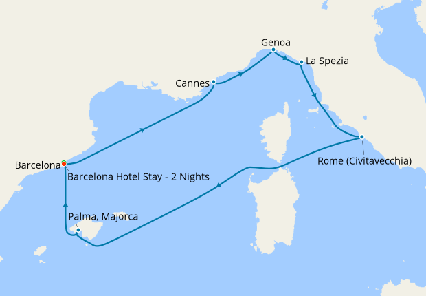 Cruise Itinerary Map
