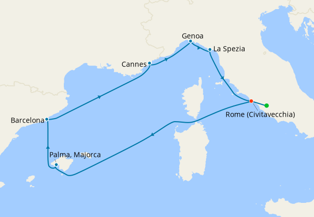 Cruise Itinerary Map