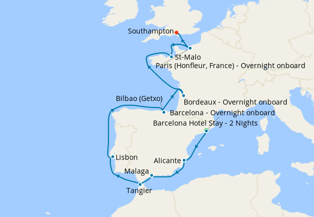 Cruise Itinerary Map