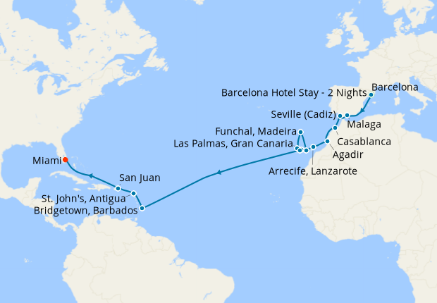 Cruise Itinerary Map