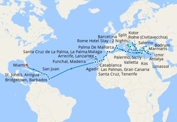 Cruise Itinerary Map