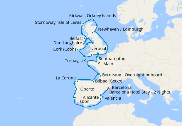 Cruise Itinerary Map