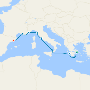 Iconic Mediterranean with Athens & Barcelona Stays