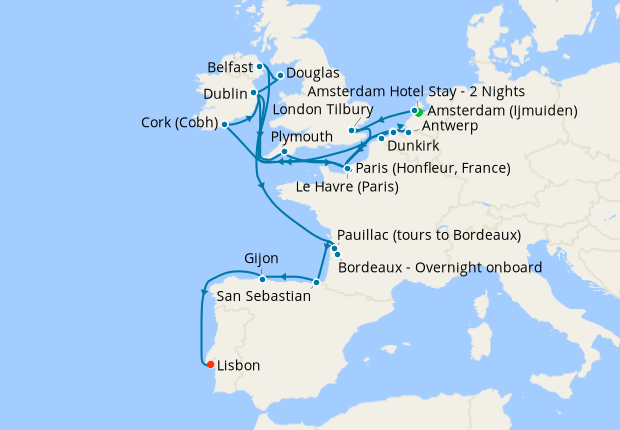 Cruise Itinerary Map