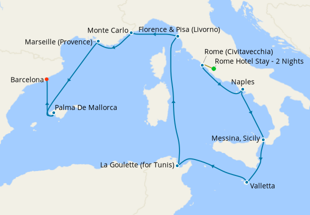 Cruise Itinerary Map