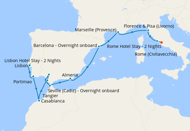 Cruise Itinerary Map