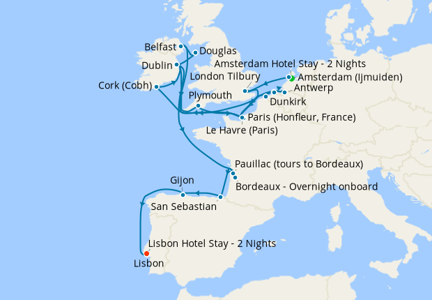 Cruise Itinerary Map