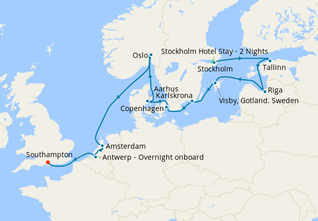 Cruise Itinerary Map