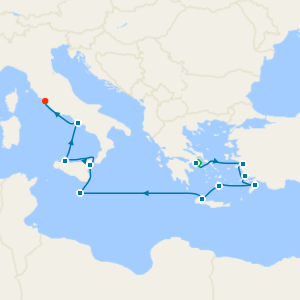 Luxury Mediterranean from Athens to Rome with Stay