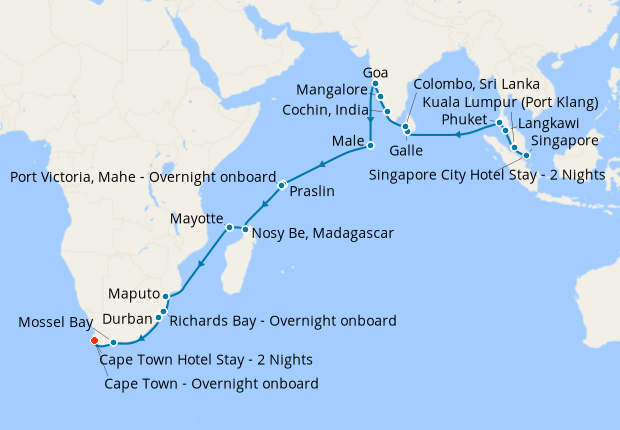 Cruise Itinerary Map