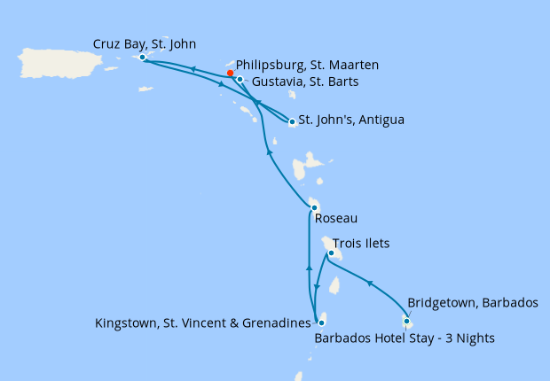 Cruise Itinerary Map