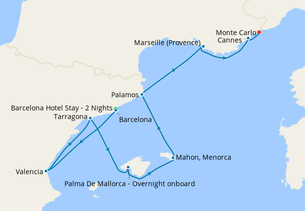 Cruise Itinerary Map