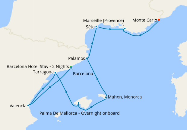 Cruise Itinerary Map