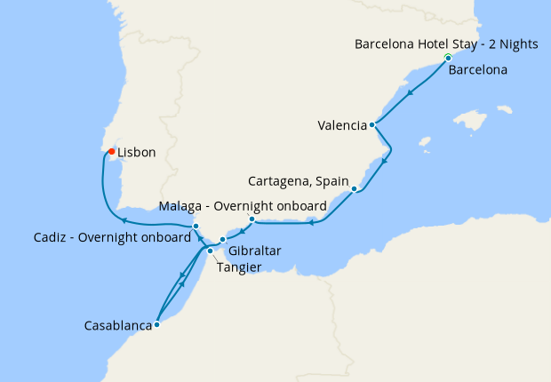 Cruise Itinerary Map