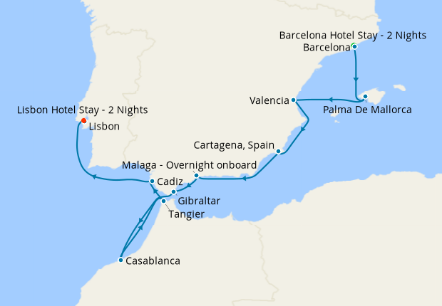 Cruise Itinerary Map