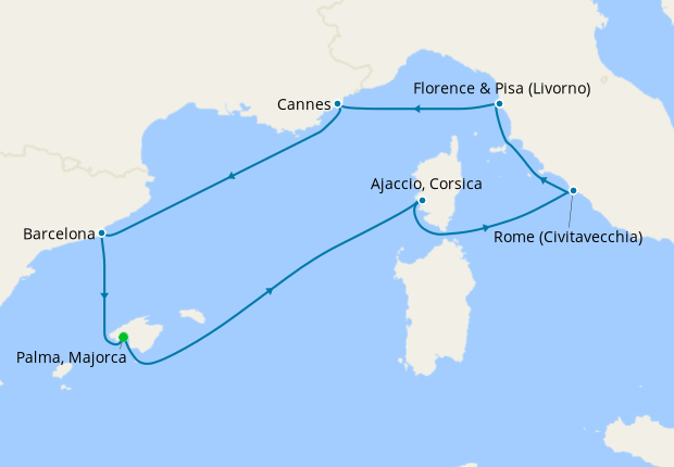 Cruise Itinerary Map