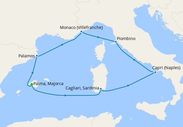 Cruise Itinerary Map