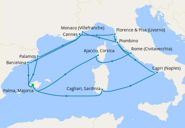 Cruise Itinerary Map