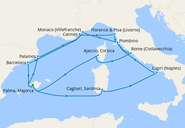 Cruise Itinerary Map