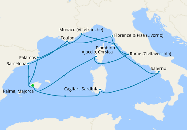 Cruise Itinerary Map