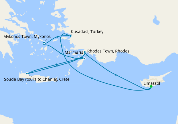 Map of the cruise map