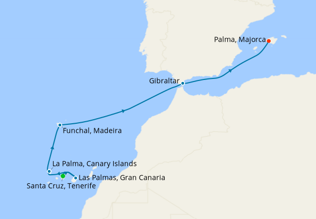 Cruise Itinerary Map