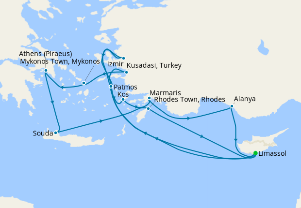 Cruise Itinerary Map