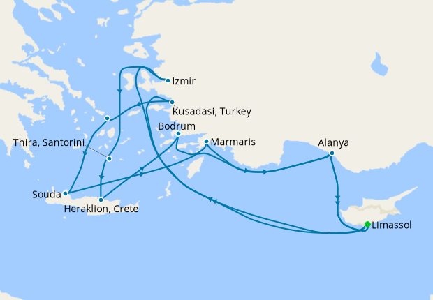 Cruise Itinerary Map