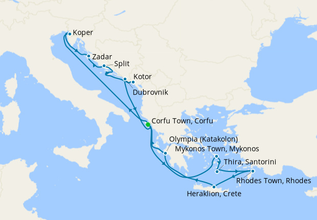 Cruise Itinerary Map