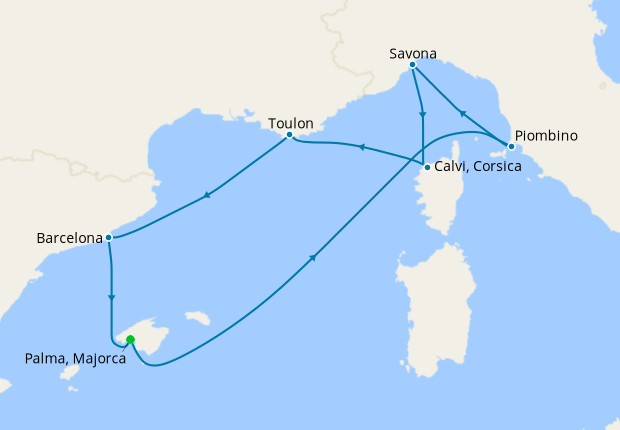 Cruise Itinerary Map