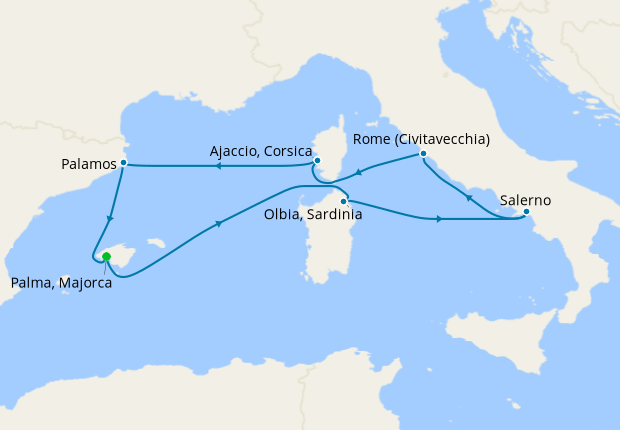 Cruise Itinerary Map
