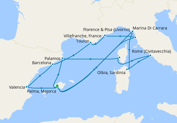 Cruise Itinerary Map