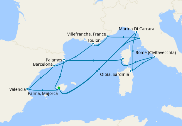 Cruise Itinerary Map