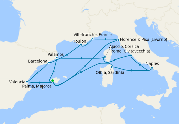 Cruise Itinerary Map