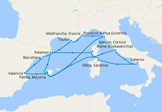 Cruise Itinerary Map
